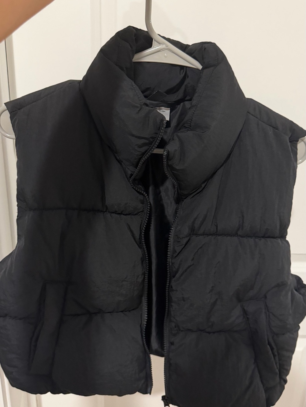 Divided Black Quilted Puffer Vest